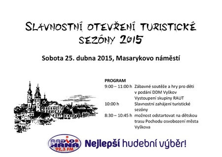Slavnostní otevření turistické sezóny ve Vyškově