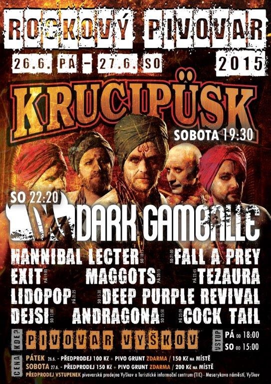 Rockový pivovar 2015 plakát